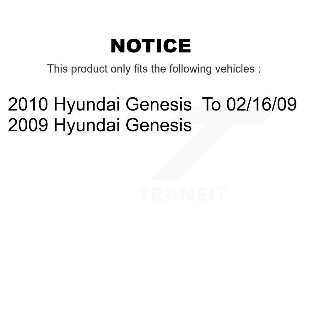 Coated Drilled Slotted Disc Brake Rotor Ceramic Pad Rear Kit For Hyundai Genesis