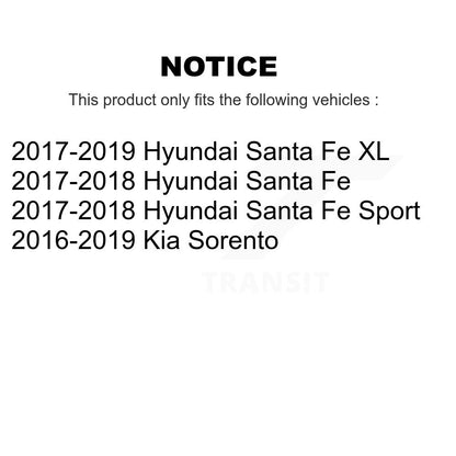 Drill Slot Brake Rotors Ceramic Pad Rear Kit For Kia Sorento Hyundai Santa Fe XL