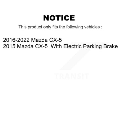 Coated Drill Slot Disc Brake Rotor Ceramic Pad Rear Kit For 2016-2024 Mazda CX-5