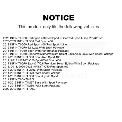 Drilled Slot Brake Rotor Ceramic Pad Rear Kit For INFINITI Q50 Q60 M37 FX50 QX70