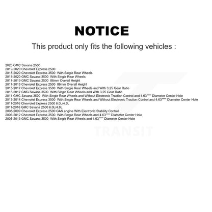 Drilled Slot Brake Rotor Ceramic Pad Rear Kit For GMC Chevrolet Savana 3500 2500