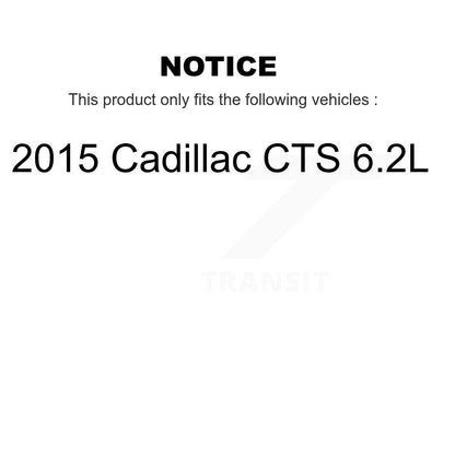 Coat Drill Slot Disc Brake Rotor Ceramic Pad Rear Kit For 2015 Cadillac CTS 6.2L