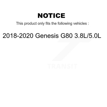Drill Slot Brake Rotors Ceramic Pad Rear Kit For 2018-2020 Genesis G80 3.8L 5.0L