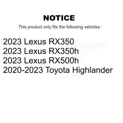 Drilled Slot Brake Rotors Ceramic Pad Rear Kit For Toyota Highlander Lexus RX350