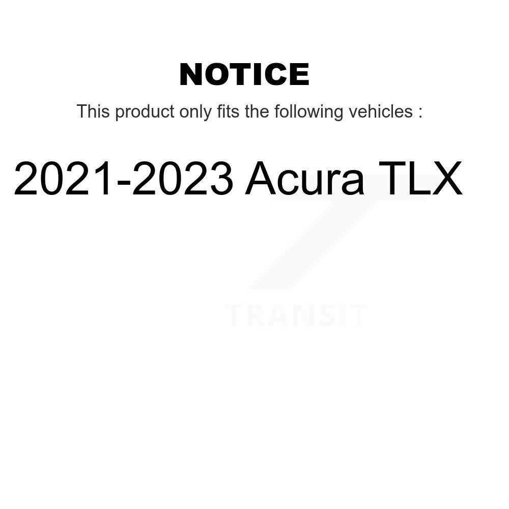 Coated Drill Slot Disc Brake Rotors Ceramic Pad Rear Kit For 2021-2023 Acura TLX