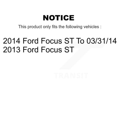 Drilled Slot Brake Rotor Semi-Metallic Pad Front Kit For 2013-2018 Ford Focus ST