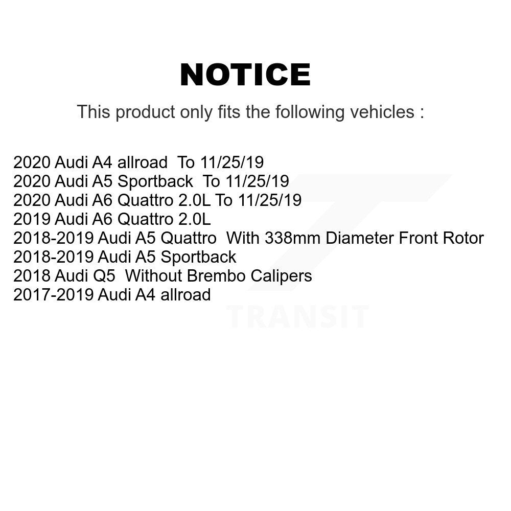 Drill Slot Brake Rotor Semi-Metallic Pad Front Rear Kit For Audi Q5 A5 Sportback