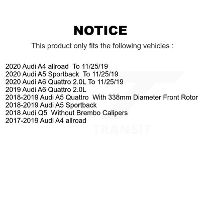 Drill Slot Brake Rotor Semi-Metallic Pad Front Rear Kit For Audi Q5 A5 Sportback