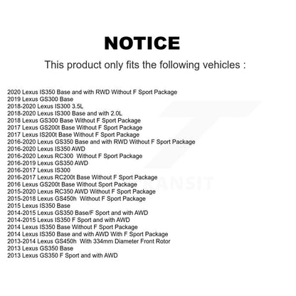 Brake Rotor & Semi-Metallic Pad Front Rear Kit (6Pc) For Lexus IS300 IS350 GS350