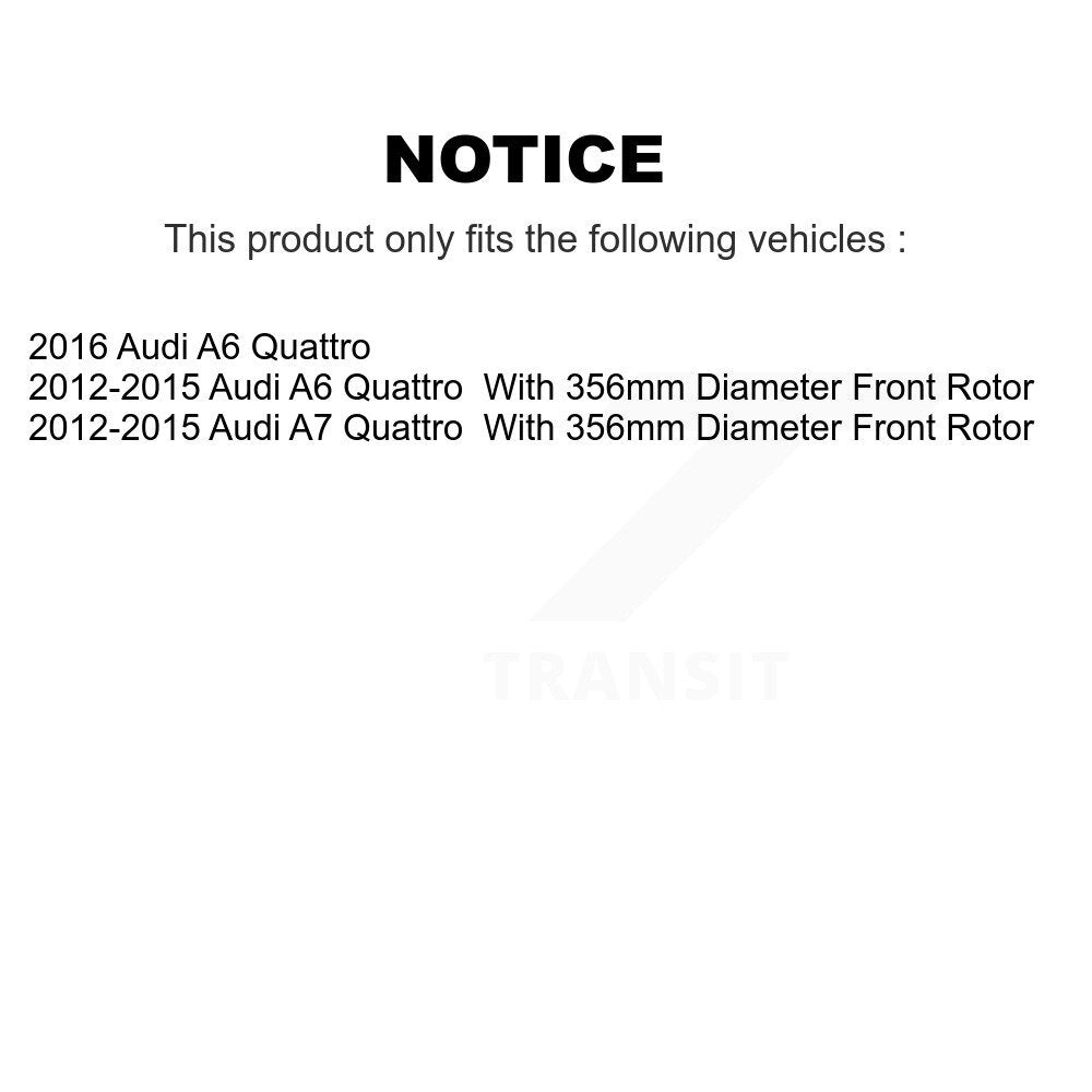 Drilled Slot Brake Rotor & Semi-Metallic Pad Front Kit For Audi A6 Quattro A7 A8