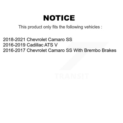 Drill Slot Brake Rotors Semi-Metallic Pad Rear Kit For Chevrolet Camaro Cadillac