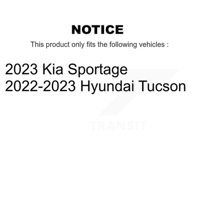 Drilled Slot Disc Brake Rotors Semi-Metallic Pad Rear Kit For Hyundai Tucson Kia