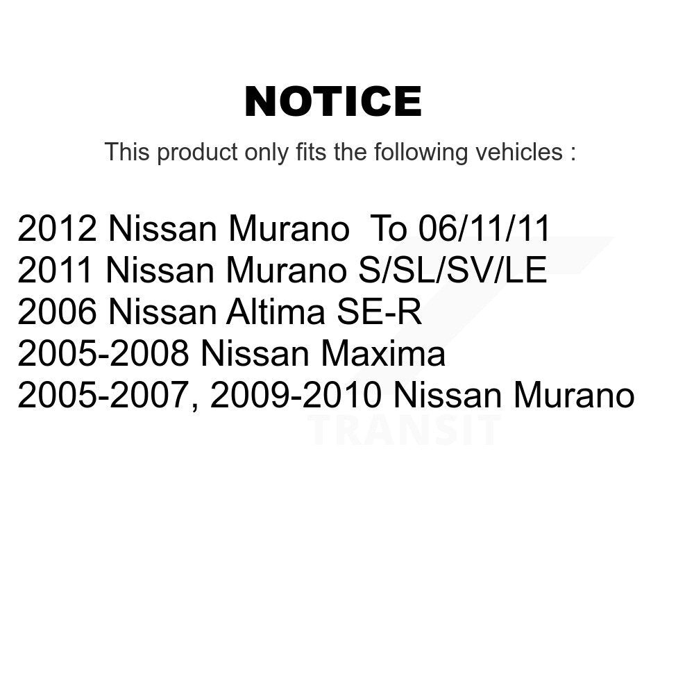 Drill Slot Disc Brake Rotor Semi-Metallic Pad Front Kit For Nissan Murano Altima