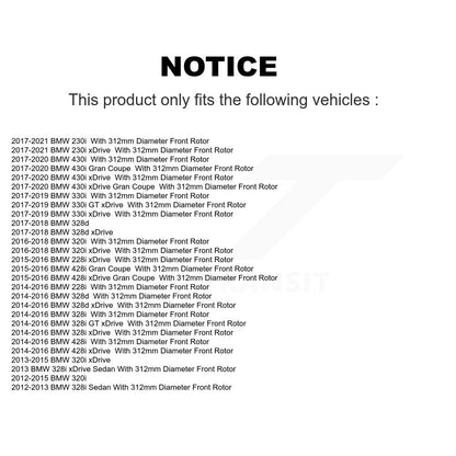 Drill Slot Brake Rotor Semi-Metallic Pad Front Kit For BMW 328i xDrive 330i 320i