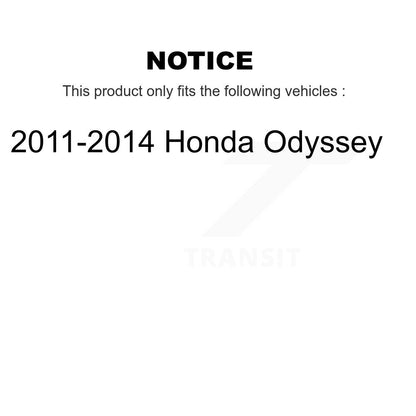 Drilled Slot Brake Rotor Semi-Metallic Pad Front Kit For 2011-2014 Honda Odyssey