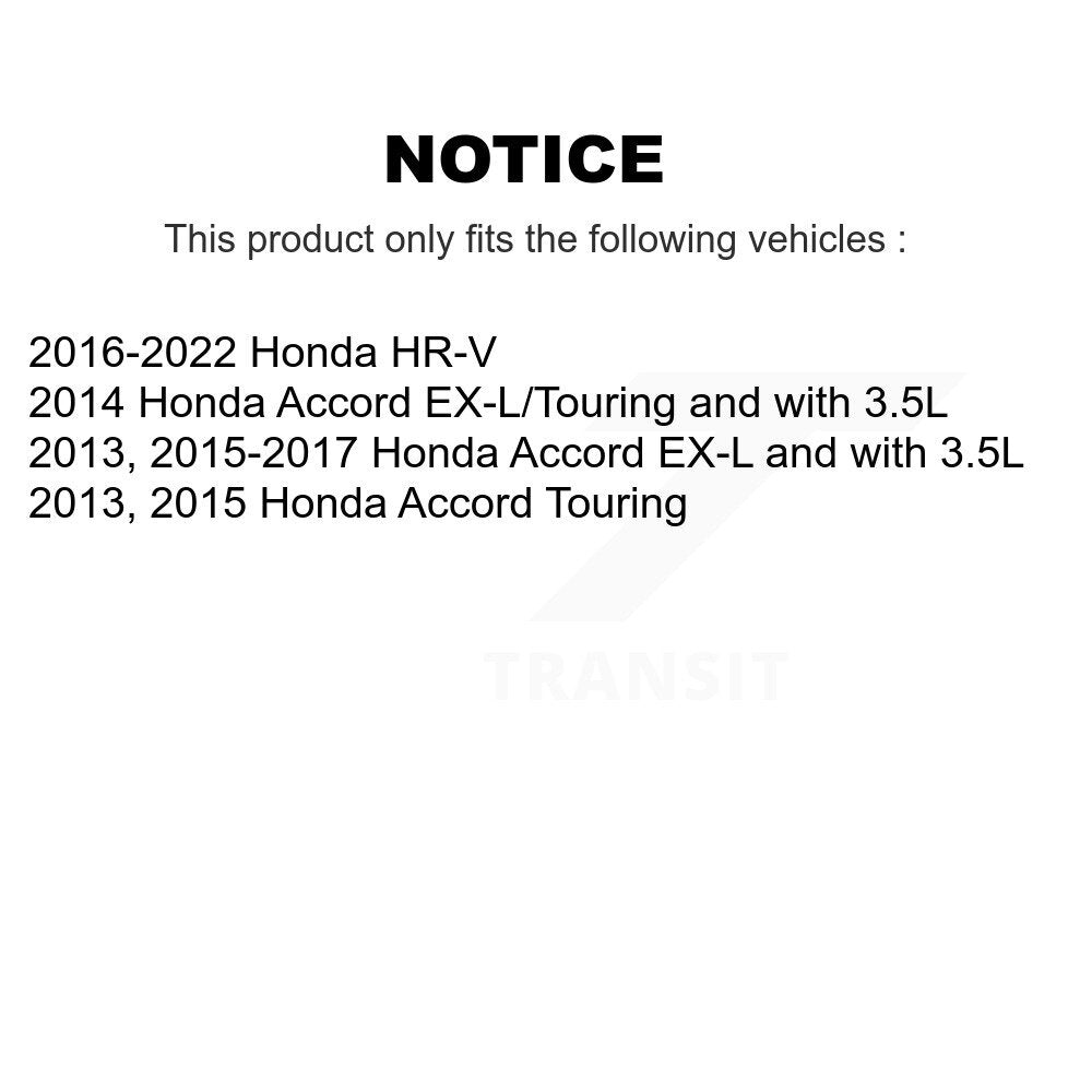 Drilled Slot Disc Brake Rotors Semi-Metallic Pad Front Kit For Honda HR-V Accord