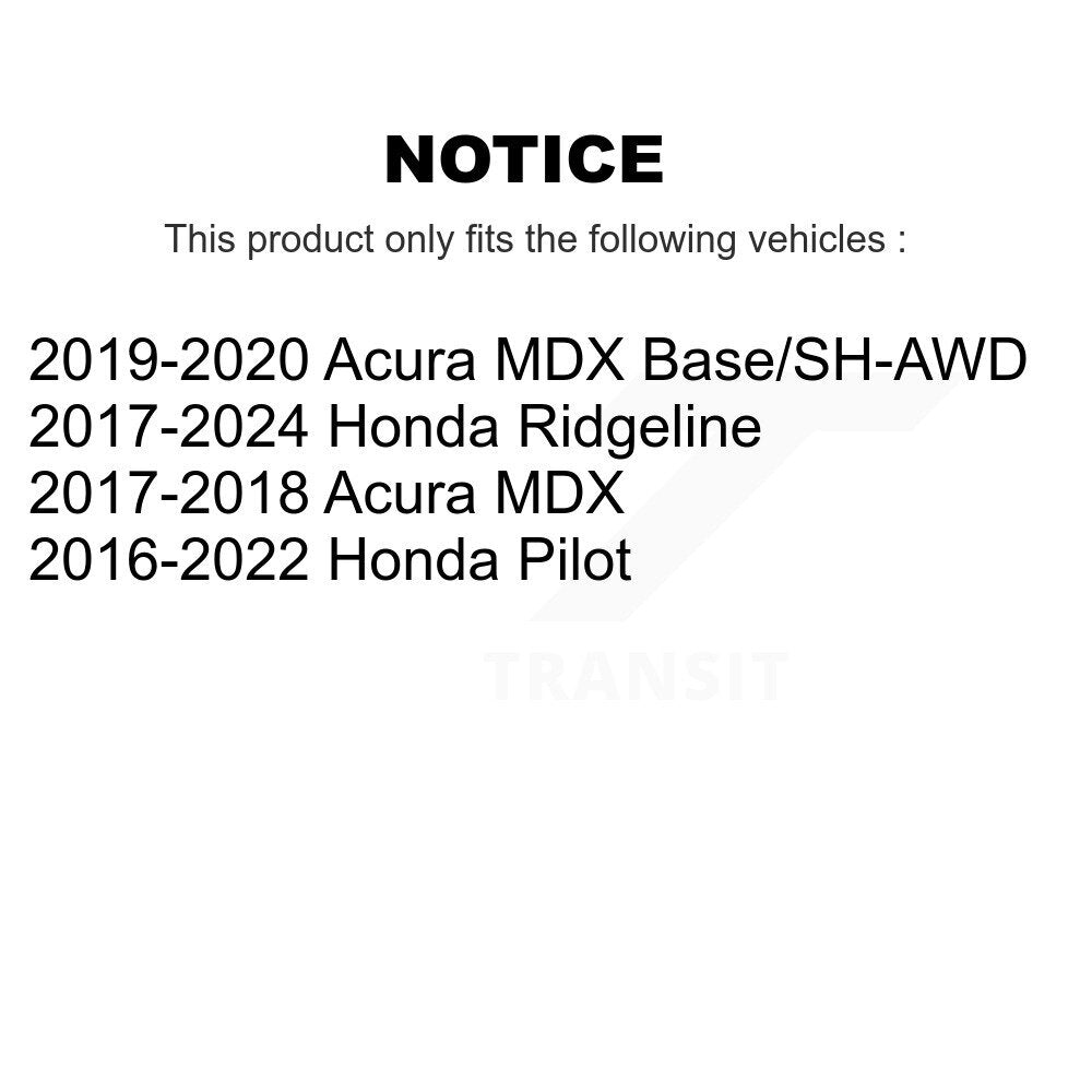 Drill Slot Brake Rotor Semi-Metallic Pad Front Kit For Honda Pilot Ridgeline MDX