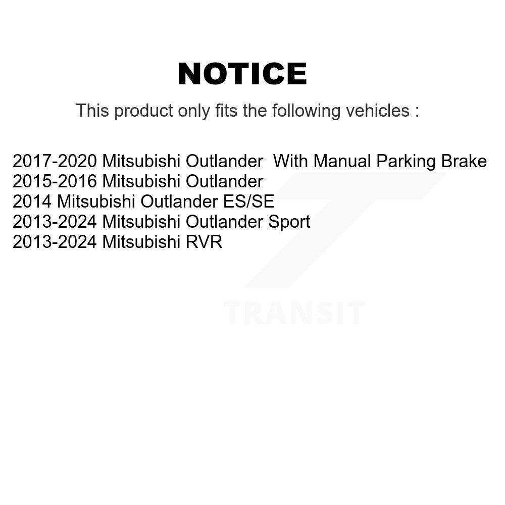 Drill Slot Brake Rotor Semi-Metallic Pad Front Rear Kit For Mitsubishi RVR Sport
