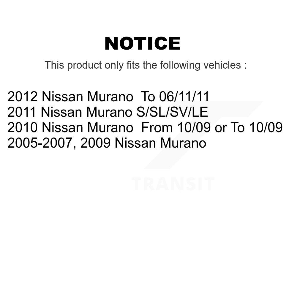 Drilled Slot Disc Brake Rotor Semi-Metallic Pad Front Rear Kit For Nissan Murano