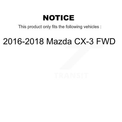 Drill Slot Brake Rotor Semi-Metallic Pad Front Rear Kit For 16-18 Mazda CX-3 FWD
