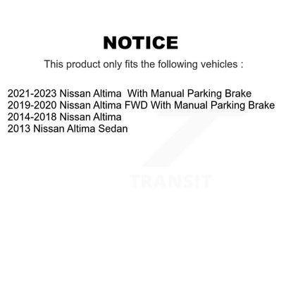 Drilled Slot Disc Brake Rotor Semi-Metallic Pad Front Rear Kit For Nissan Altima