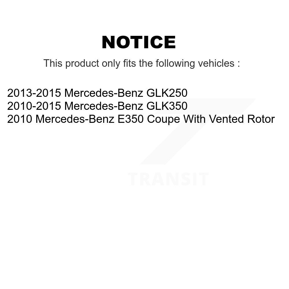 Drill Slot Brake Rotors Semi-Metallic Pad Rear Kit For Mercedes-Benz GLK350 E350