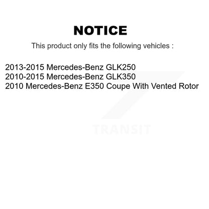 Drill Slot Brake Rotors Semi-Metallic Pad Rear Kit For Mercedes-Benz GLK350 E350