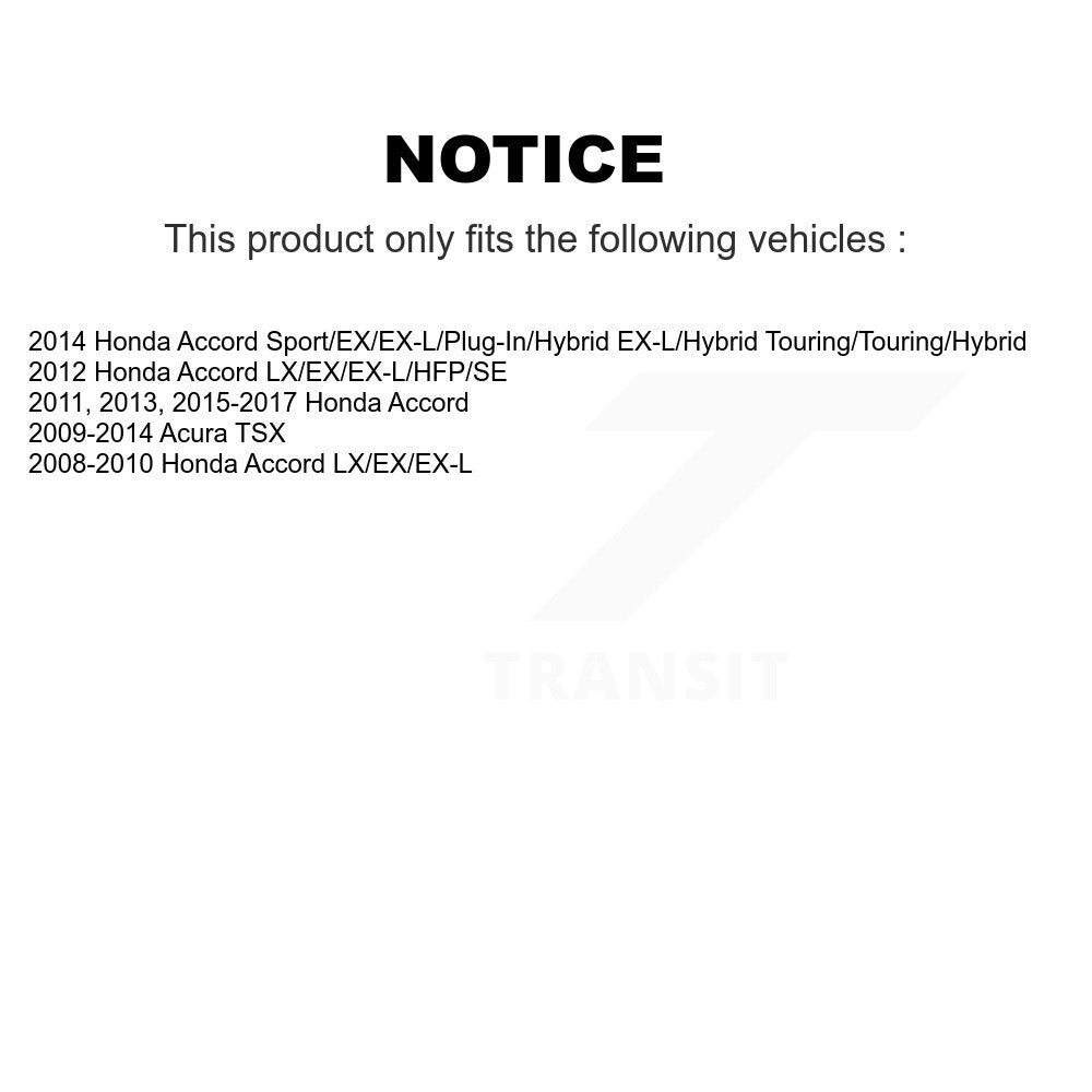 Drilled Slot Brake Rotor & Semi-Metallic Pad Rear Kit For Honda Accord Acura TSX