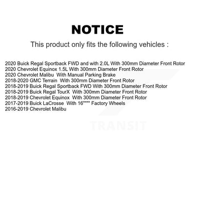 Drilled Slot Brake Rotor & Semi-Metallic Pad Front Kit For Chevrolet Equinox GMC