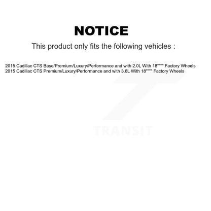 Drilled Slot Disc Brake Rotors Semi-Metallic Pad Front Rear Kit For Cadillac CTS