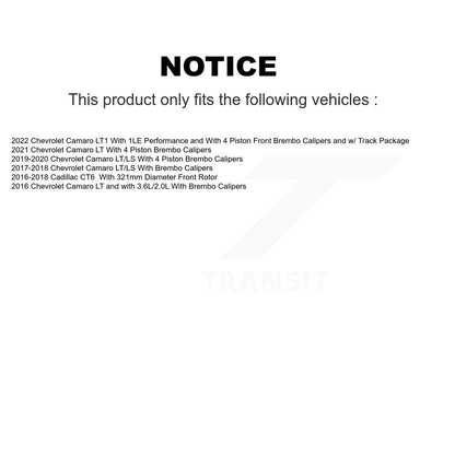 Drill Slot Brake Rotor Semi-Metallic Pad Front Rear Kit For Chevrolet Camaro CT6