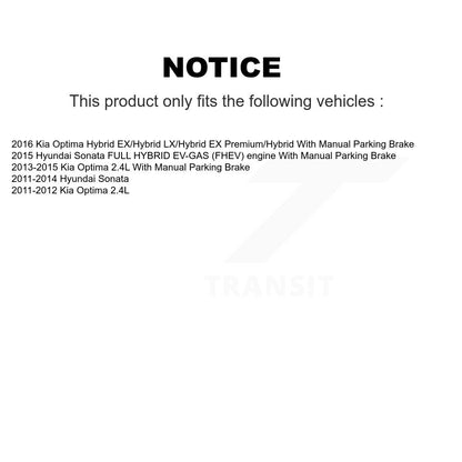Drilled Slot Brake Rotor Semi-Metallic Pad Front Rear Kit For Hyundai Sonata Kia