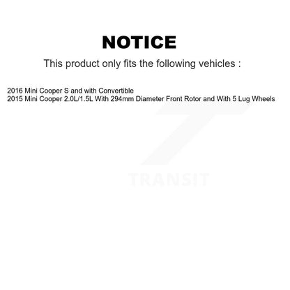 Drilled Slot Disc Brake Rotor & Semi-Metallic Pad Front Rear Kit For Mini Cooper