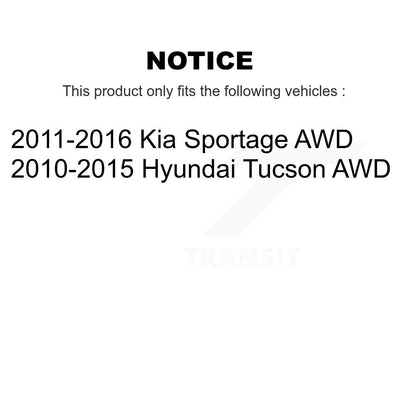 Drilled Slot Brake Rotor & Semi-Metallic Pad Rear Kit For Hyundai Tucson Kia AWD