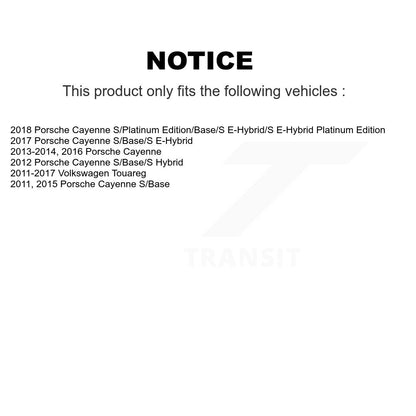 Drill Slot Brake Rotor Semi-Metallic Pad Rear Kit For Volkswagen Touareg Porsche