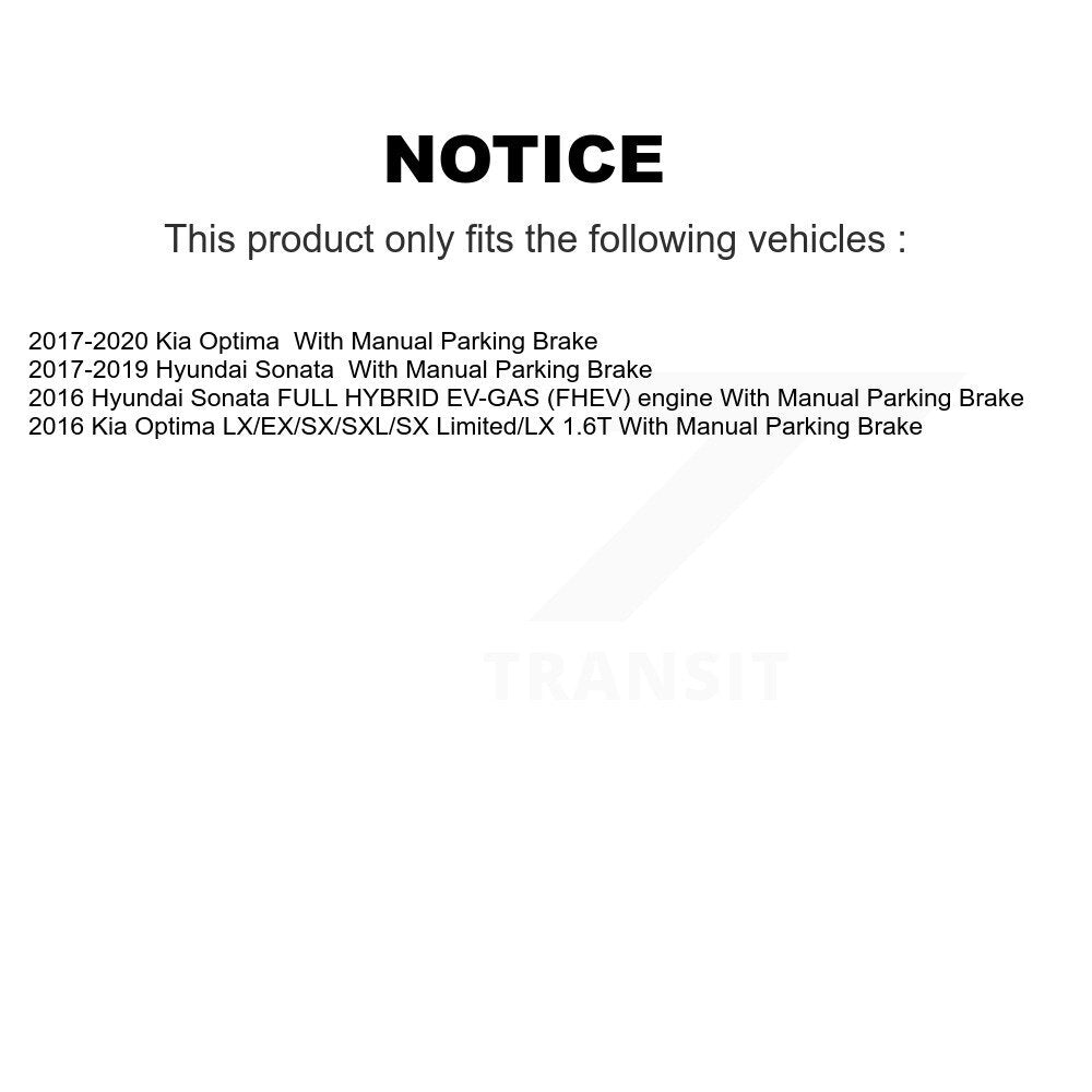 Drill Slot Brake Rotors Semi-Metallic Pad Rear Kit For Hyundai Sonata Kia Optima