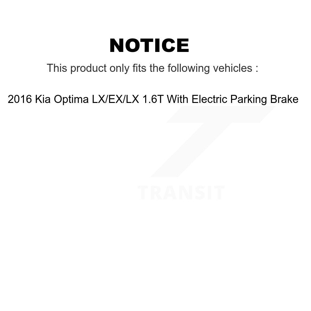 Drilled Slot Brake Rotor Semi-Metallic Pad Rear Kit For Kia Optima LX/EX/LX 1.6T
