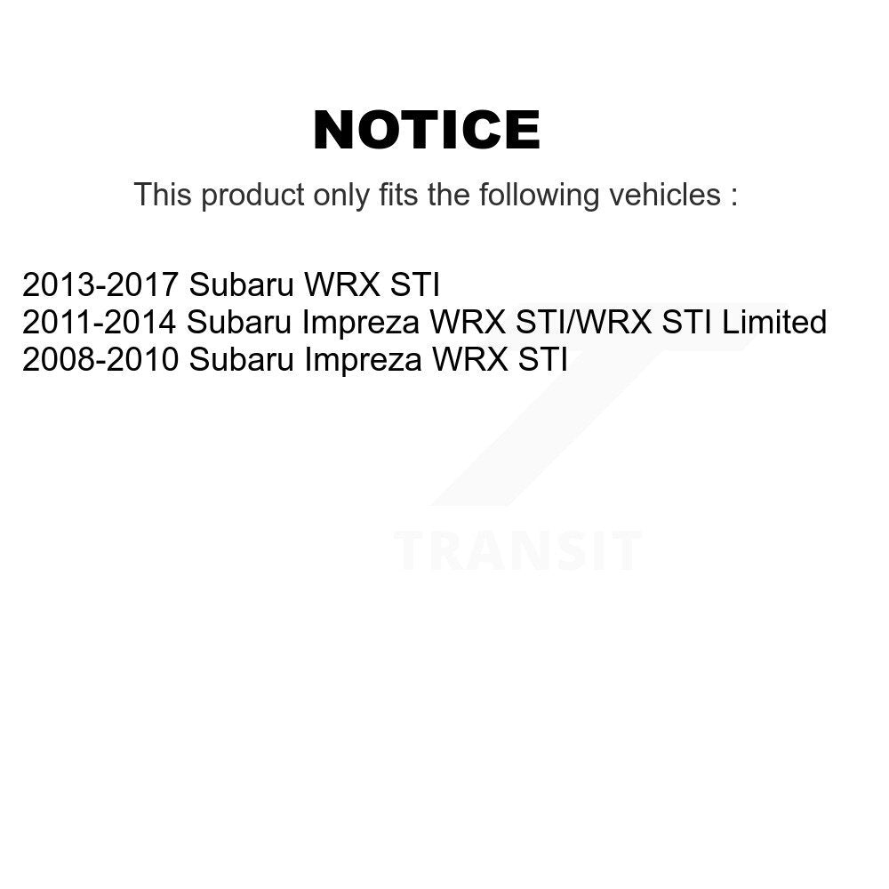 Drilled Slot Brake Rotor Semi-Metallic Pad Front Rear Kit For Subaru Impreza WRX