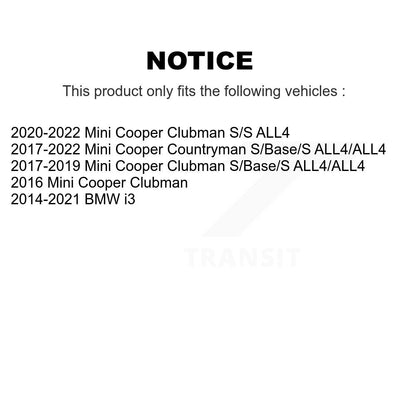 Drill Slot Brake Rotor Semi-Metallic Pad Rear Kit For Mini Cooper Countryman BMW