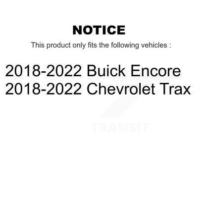 Drilled Slot Brake Rotor & Semi-Metallic Pad Rear Kit For Buick Encore Chevrolet