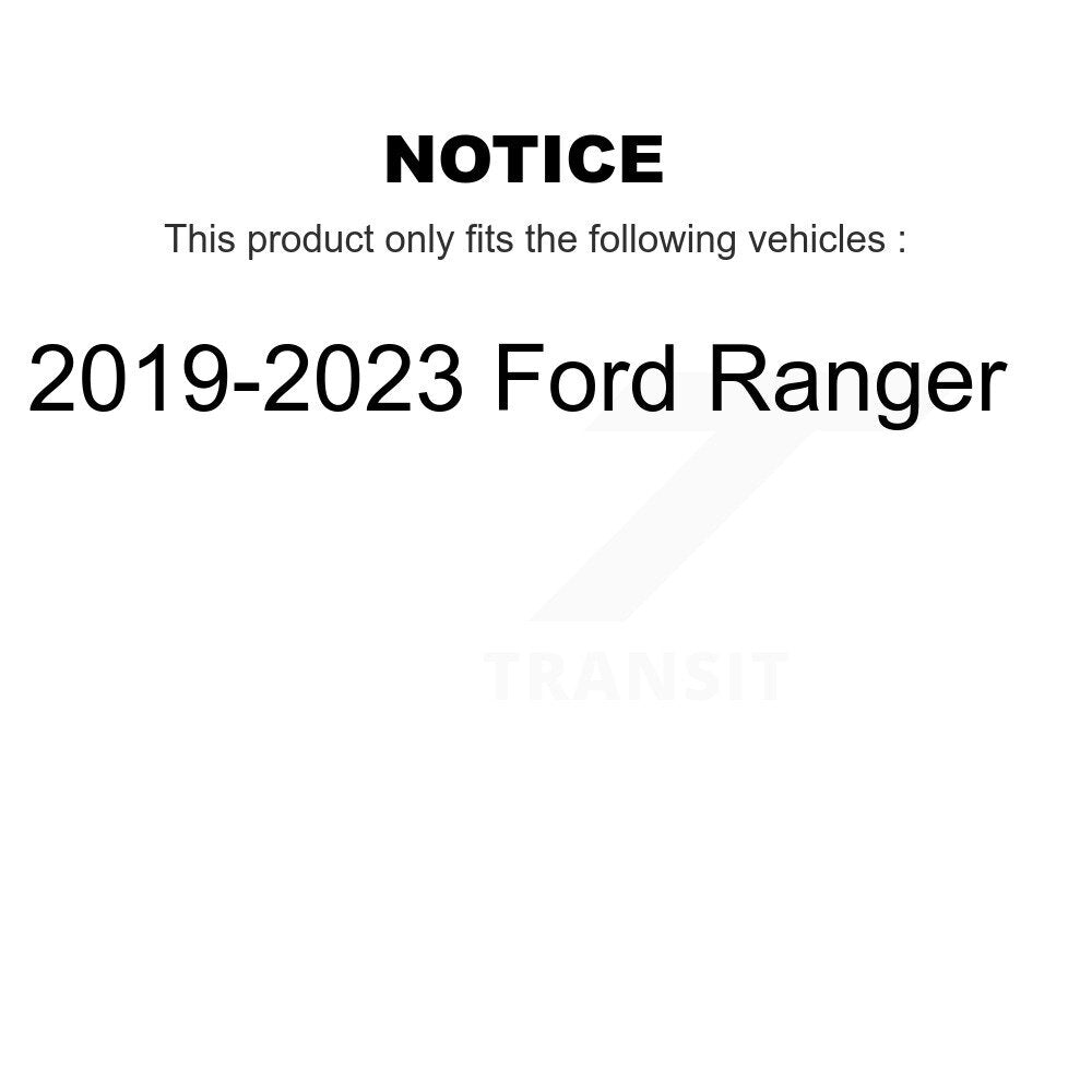 Drill Slot Disc Brake Rotor Semi-Metallic Pad Rear Kit For 2019-2023 Ford Ranger