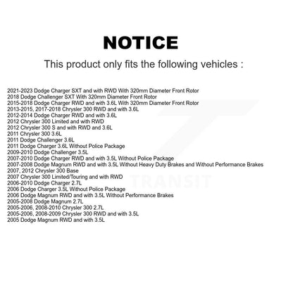 Drill Slot Brake Rotor Ceramic Pad Front Rear Kit For Dodge Charger Chrysler 300