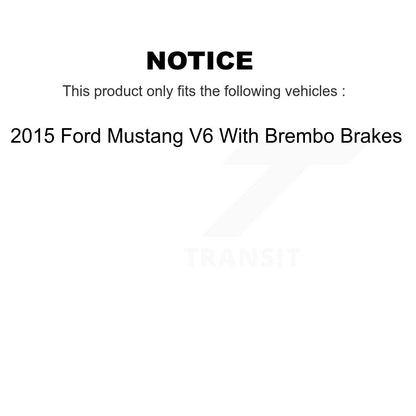 Drill Slot Brake Rotor Ceramic Pad Front Kit For Ford Mustang With Brembo Brakes