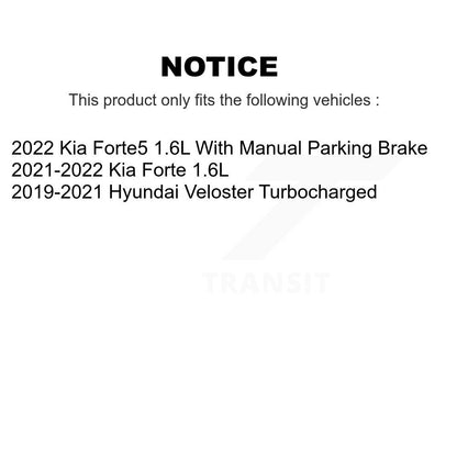 Drill Slot Brake Rotor Ceramic Pad Front Rear Kit For Kia Forte Hyundai Veloster