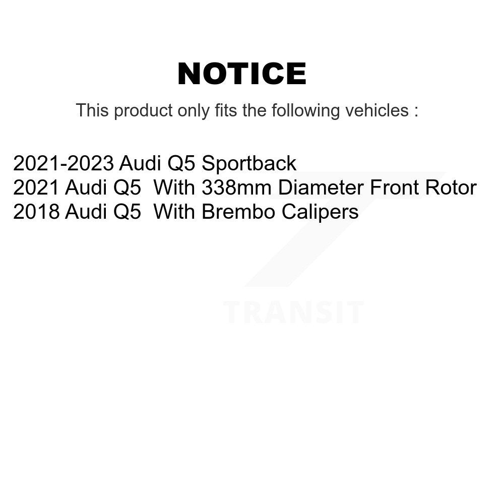 Coated Drilled Slot Disc Brake Rotor Ceramic Pad Front Kit For Audi Q5 Sportback