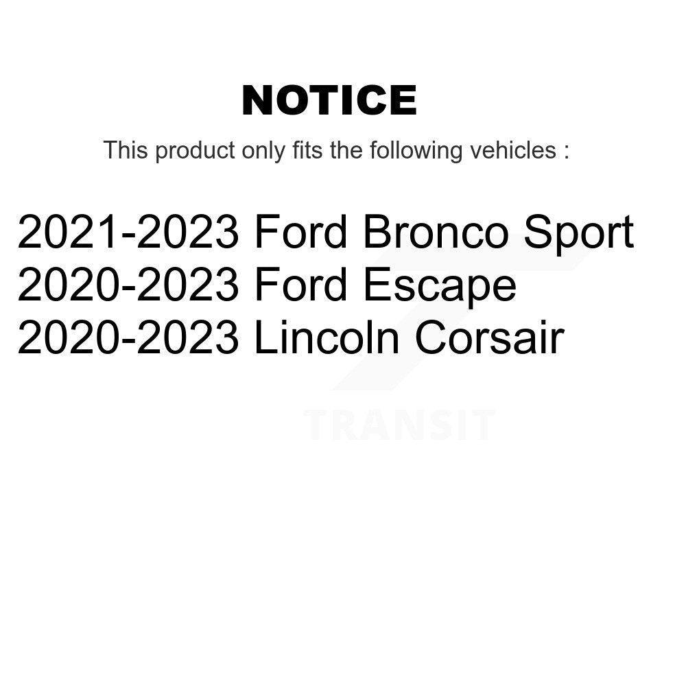 Drill Slot Brake Rotor Ceramic Pad Rear Kit For Ford Escape Bronco Sport Lincoln