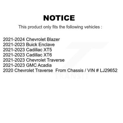 Drilled Slot Brake Rotors Ceramic Pad Rear Kit For Chevrolet Traverse Blazer GMC