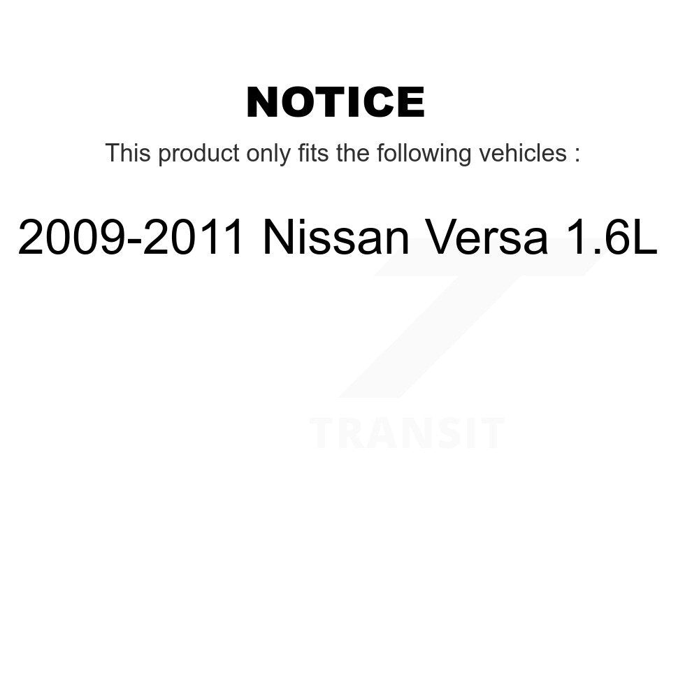 Semi-Metallic Brake Pads & Drum Shoes Front Rear Kit For 09-11 Nissan Versa 1.6L