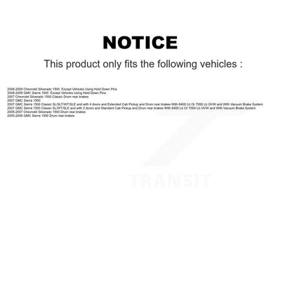 Semi-Metallic Brake Pads & Drum Shoes Front Rear Kit For Chevrolet GMC Silverado