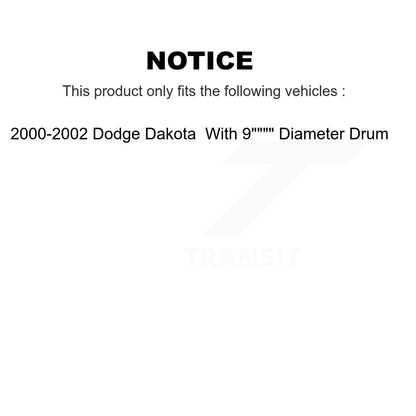 Semi-Metallic Brake Pads And Drum Shoes Front Rear Kit For Dodge Dakota